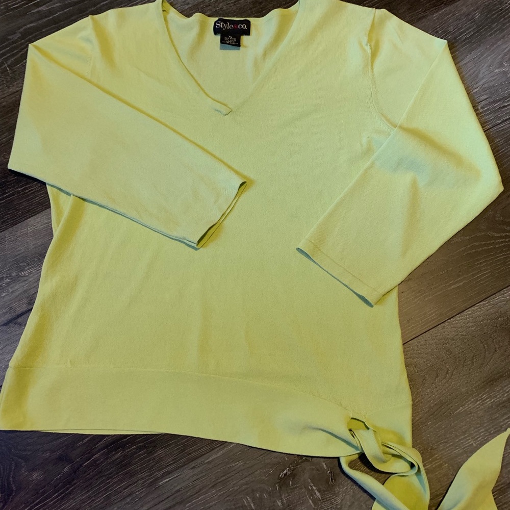 Style& Co Green long  sleeve top 🌹